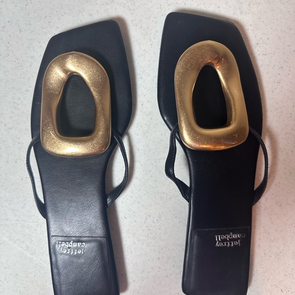 Jeffrey Campbell - linques sandal - black gold size 8 - Picture 2 of 8